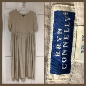 Bryn Connelly linen/cotton blend dress Size 12 with 2 concealed pockets! GUC
